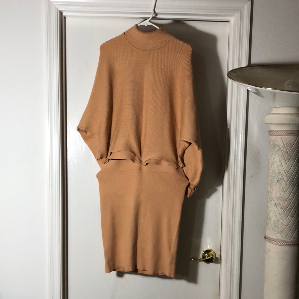 Chic Tan Knit Two Piece